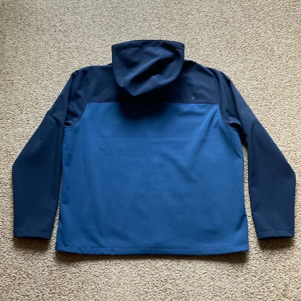 The North Face Men’s Apex Bionic Hoodie Two-Tone Blue Windwall Soft Shell Jacket